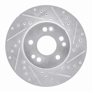 R1 Concepts EDZ-63020R Brake Rotor Drilled and Slotted Silver